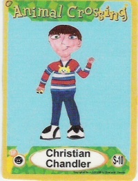 One of Chris's first pretend Animal Crossing E-reader cards