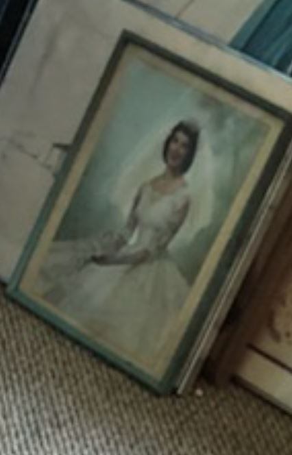 Seen the background of a 2020 photograph; this is probably Barb's wedding portrait
