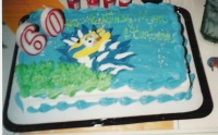 Every Mother's dream.. Their son's copyright infringement on a cake.