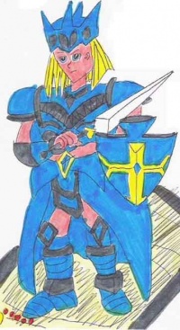 Isn't there a white knight upon his fiery steed?