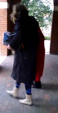 Chris exiting the courthouse in 2015