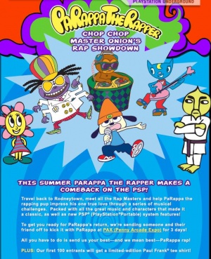 TURN TO CHANNEL 3: 'PaRappa the Rapper' is still in the mind